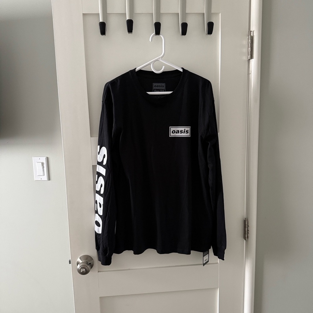 Oasis Black Graphic Long Sleeve Tee